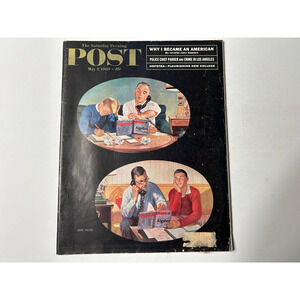 THE SATURDAY EVENING POST May 7 1960 John Falter Algebra Cover Vintage Magazine